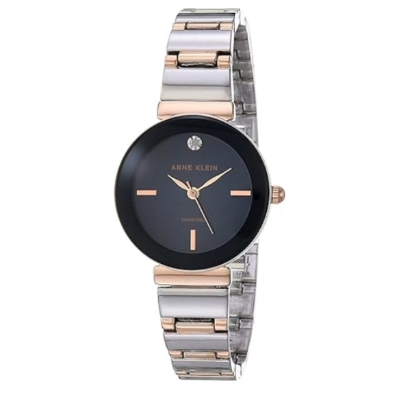 Women\'s Genuine Diamond Dial Bangle Watch Rose Rose Gold /Navy Blue /Silver